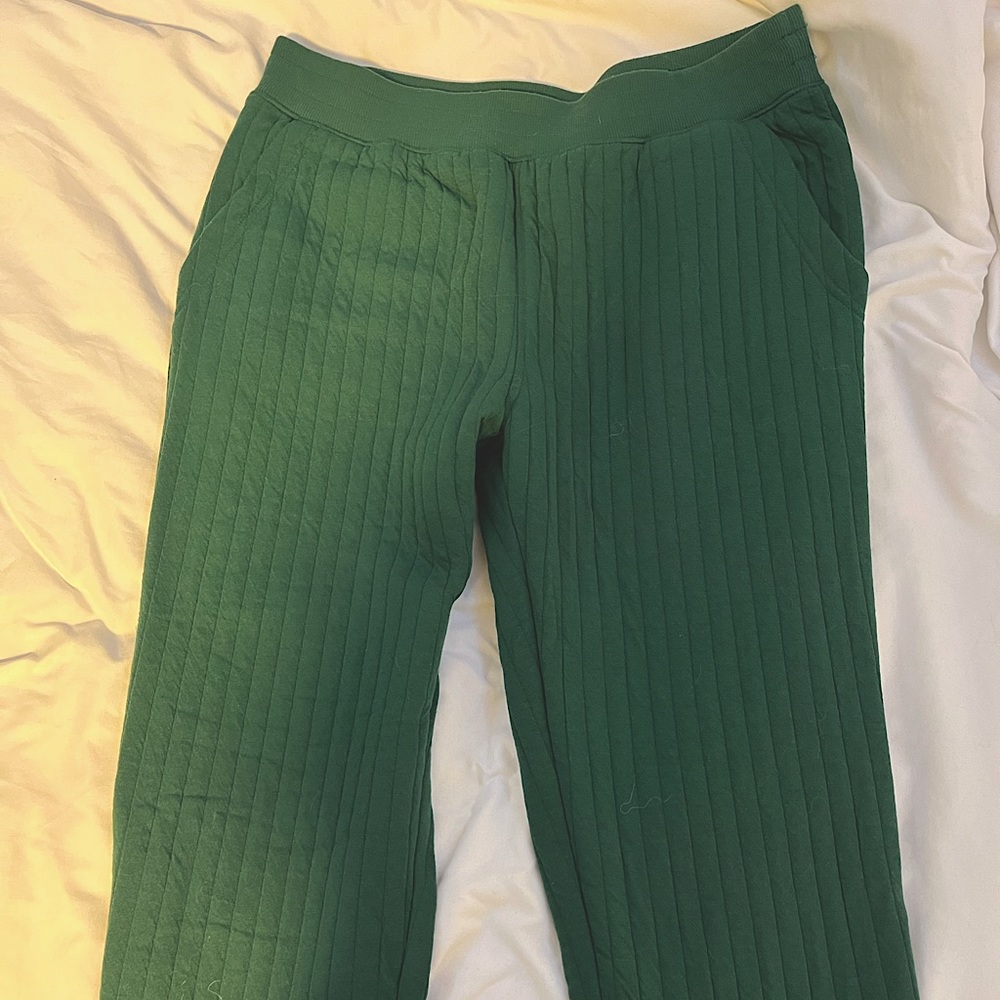 Green sweatpants